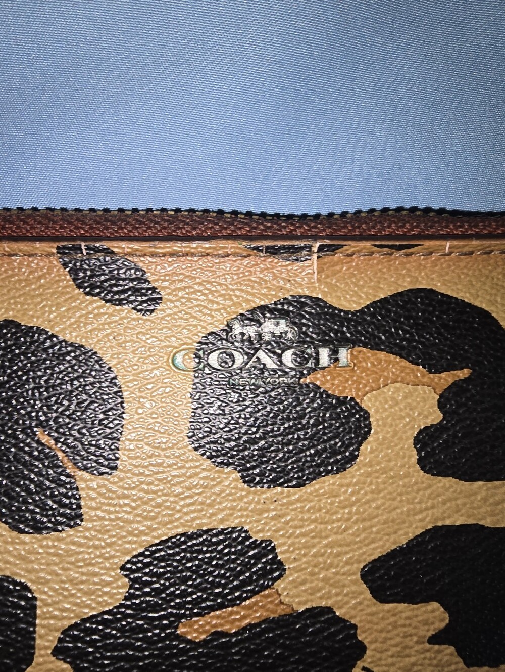 Coach Leapord Print Wristlet Wallet